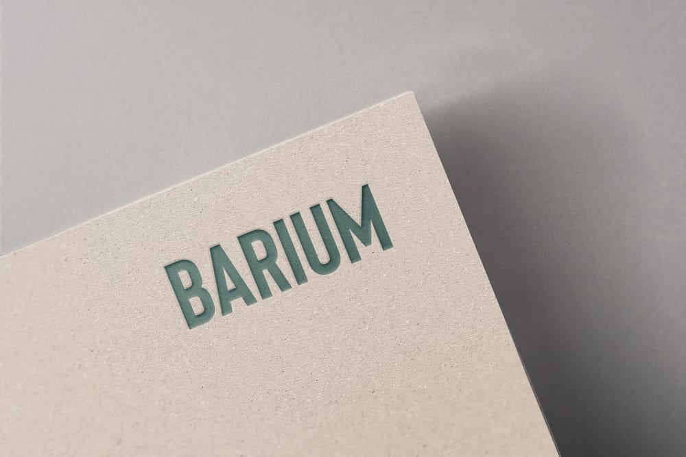 Barium Deboss Paper Logo Mockup