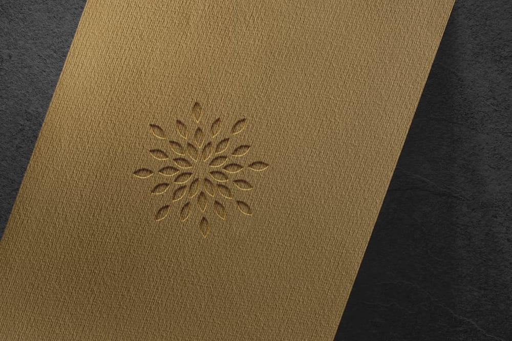 Cardboard Paper Brown Logo Mockup
