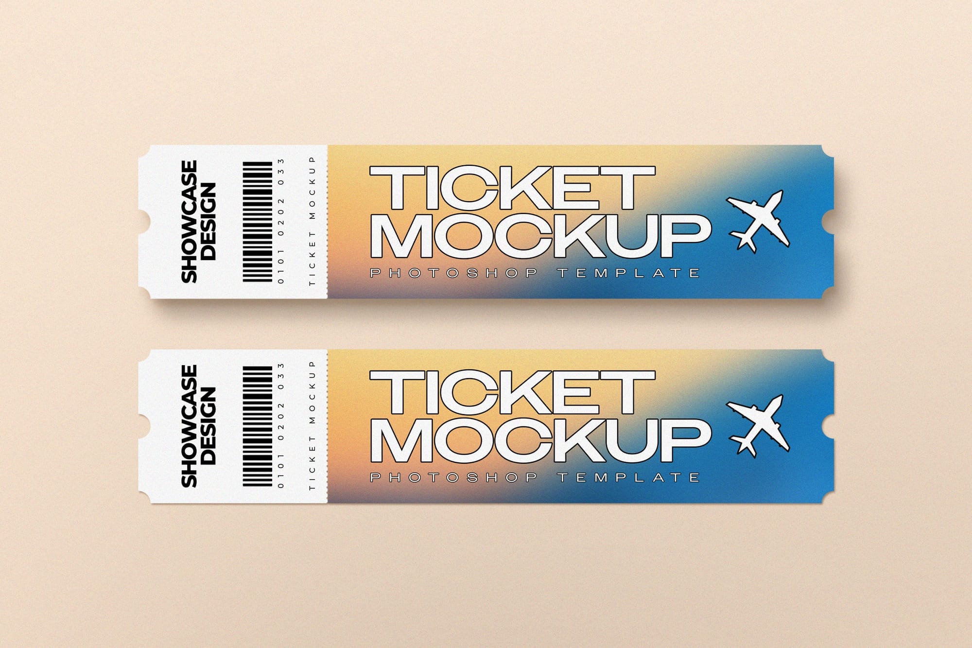 Gradient Ticket Mockup