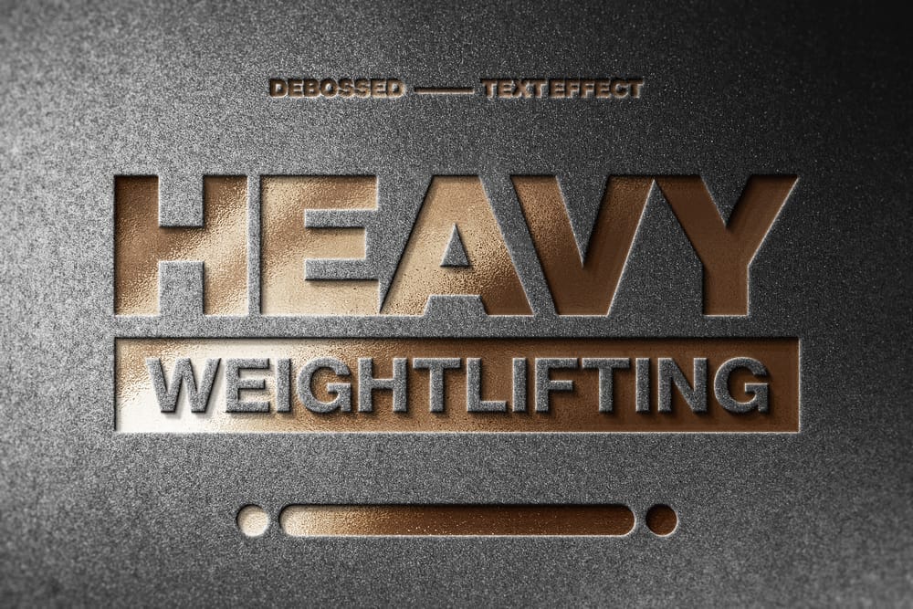 Deboss Gold Logo Mockup