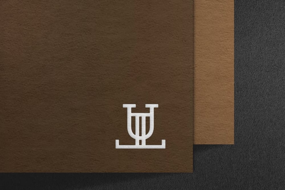 Elegant Initial Logo Mockup with Vintage Style