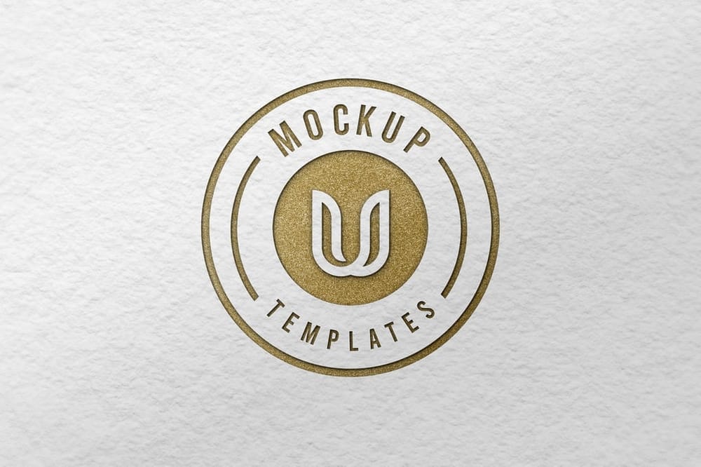 Gold Embossed Stamp Mockup
