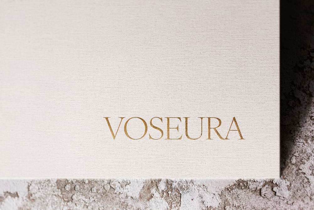 Gold Logo Mockup on Marble Stone