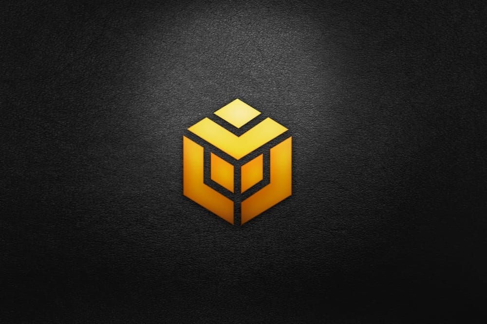 Luxury 3D Logo Mockup on Black Leather Background