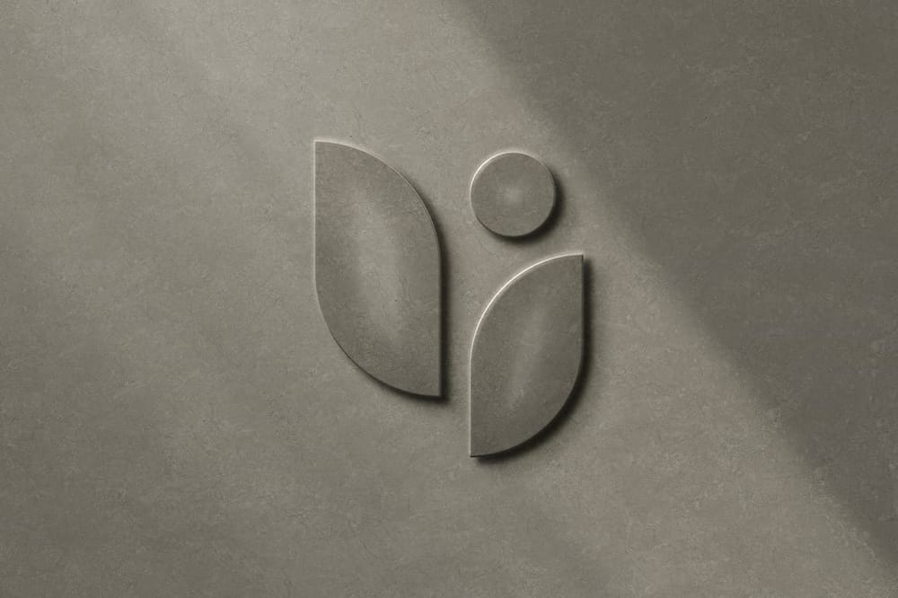Metallic Logo Mockup on Stone Texture