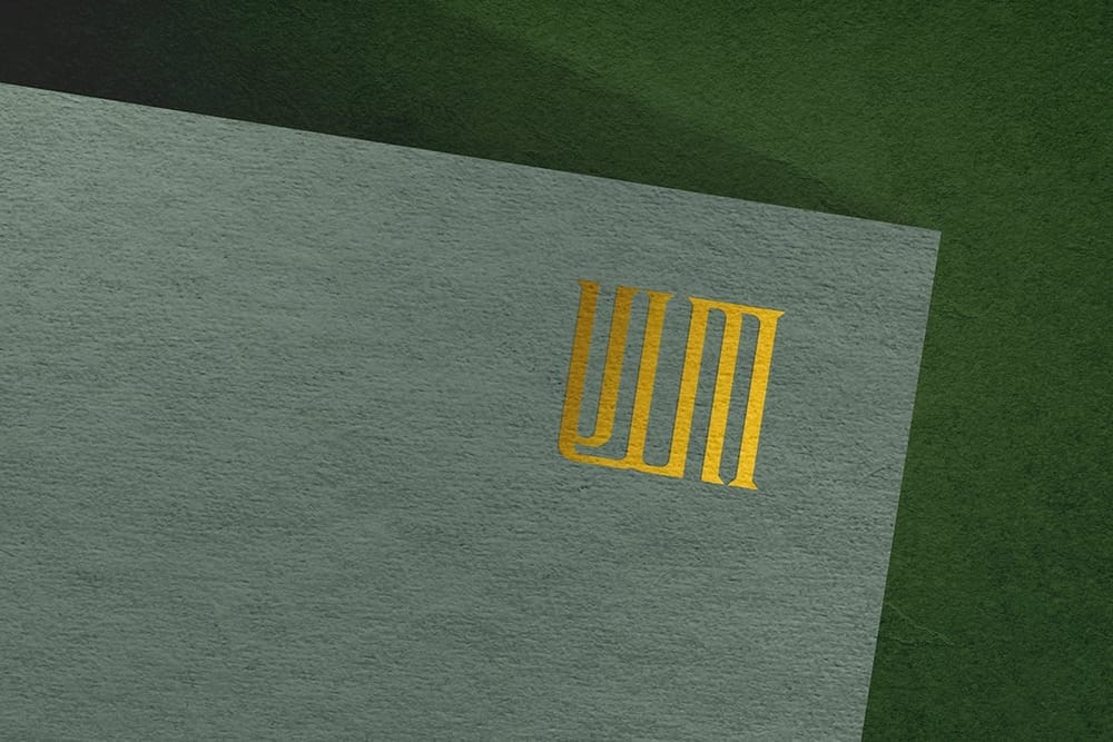 Minimal Elegant Logo Mockup with Gold Stamping Effect