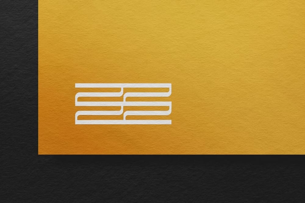Orange Paper Logo Mockup
