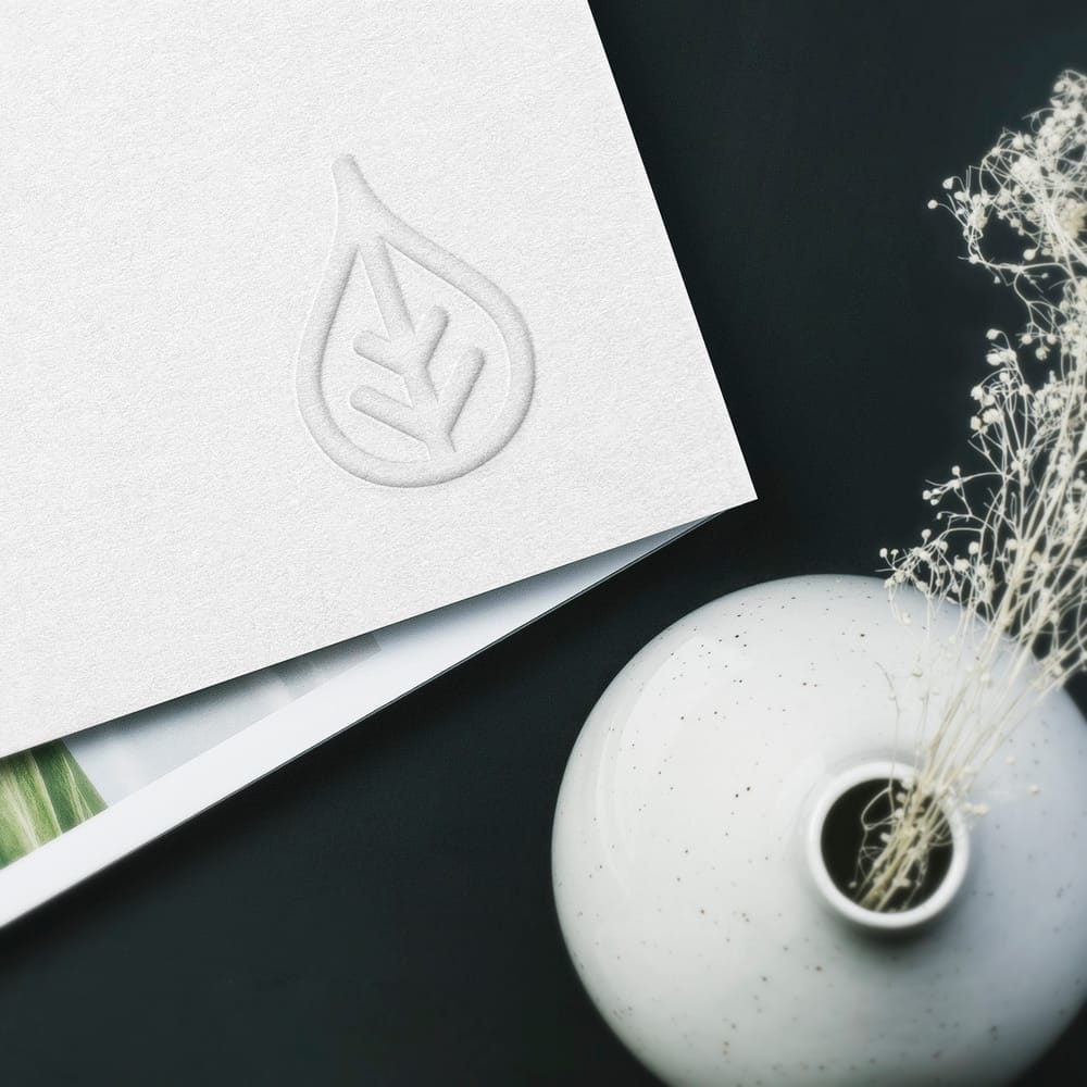 Square Embossed Logo Mockup