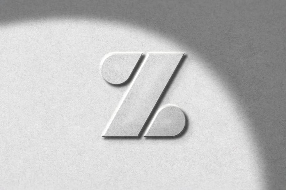 Wall Logo Mockup With Shadow