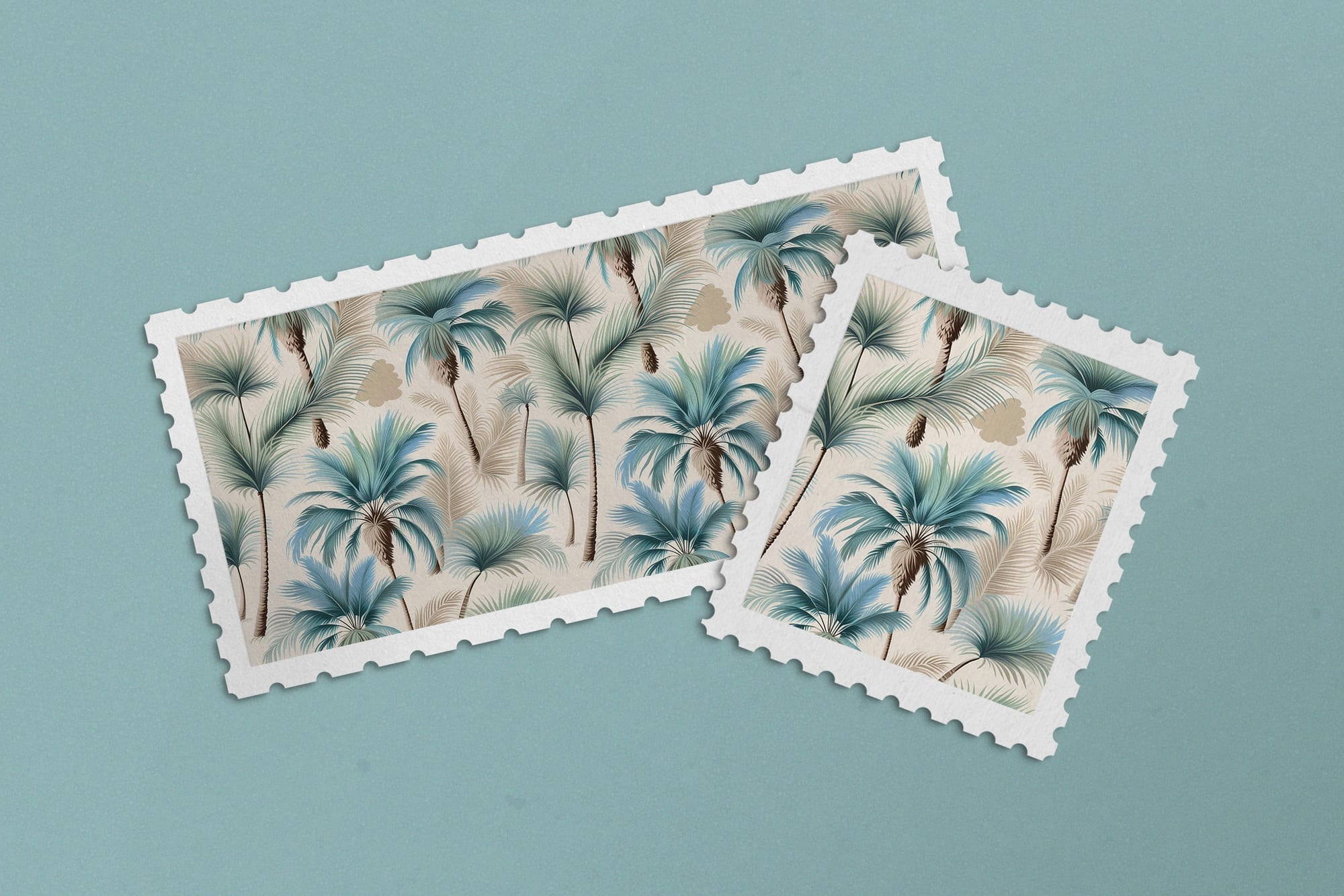 Tropical Postage Stamp Mockup