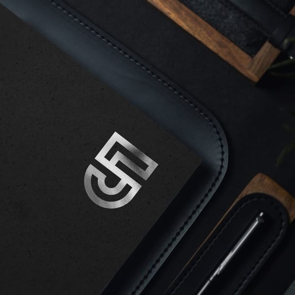 Black Square Logo Mockup