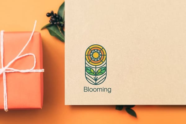 Blooming Paper Logo Mockup