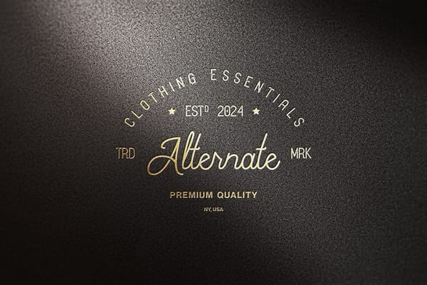 Branding Gold Logo Mockup