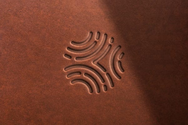 Brown Leather Logo Mockup