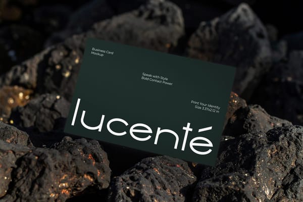 Business Card Mockup on Rocks