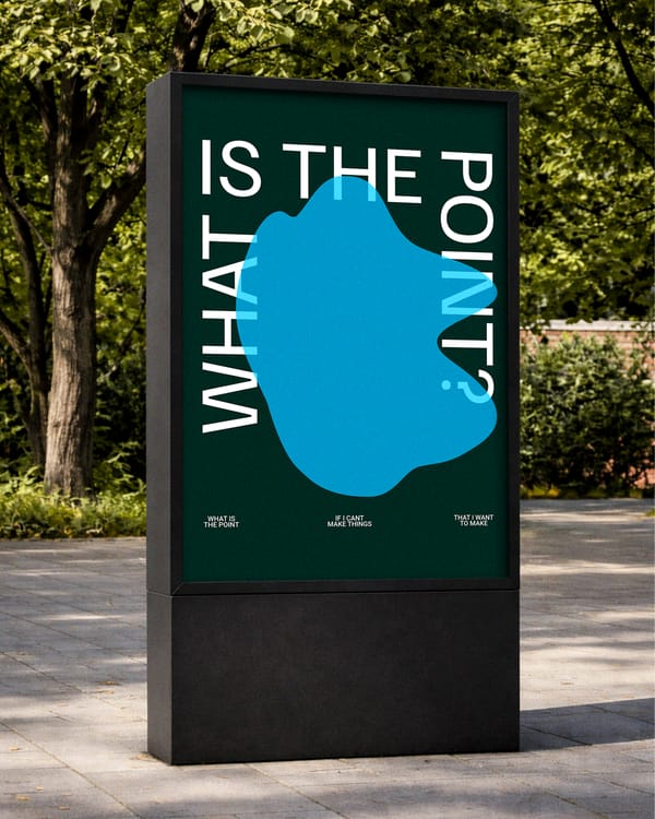 Freestanding Outdoor Billboard Portrait Mockup