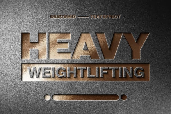 Deboss Gold Logo Mockup