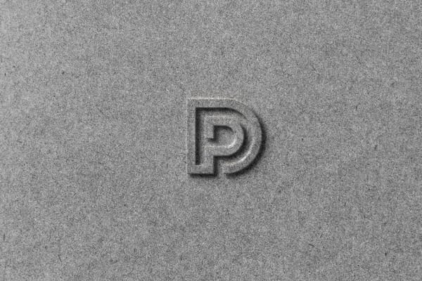 Embossed Silver Logo Mockup
