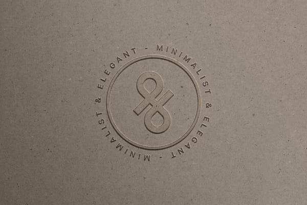 Geometric Emblem Debossed Logo Mockup