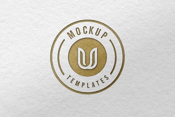 Gold Embossed Stamp Mockup