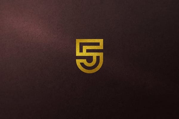 Gold Texture Logo Mockup