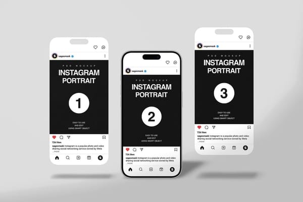 Instagram Portrait Post UI Mockup