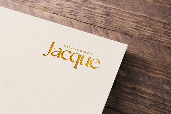 Jacque Gold Paper Logo Mockup