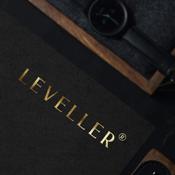 Leveller Black Logo Mockup