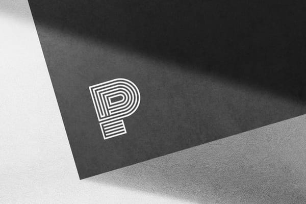 Logo Mockup on Gray Leather Background