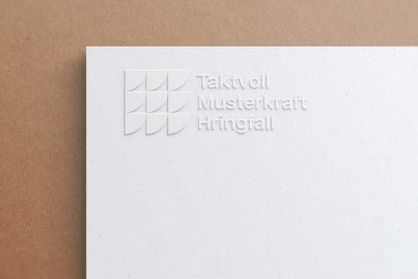 Minimal Emboss Paper Logo Mockup