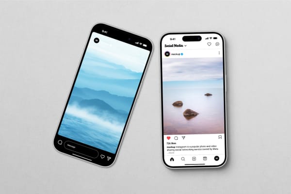 Minimal Instagram UI Mockup