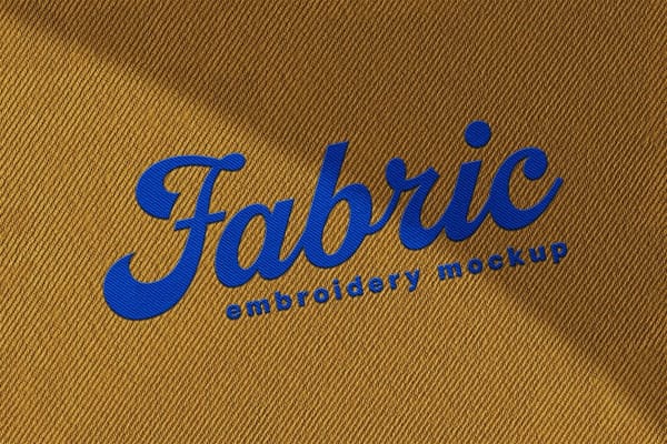 Minimalist Embroidery Logo Mockup