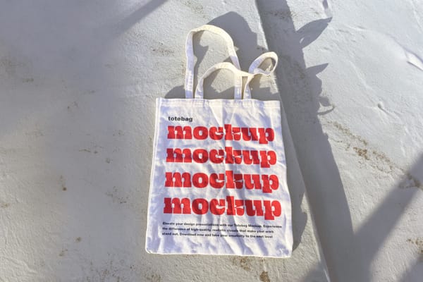 Realistic Totebag Mockup