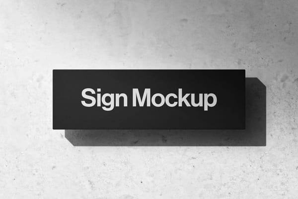 Sign Mockup on Wall