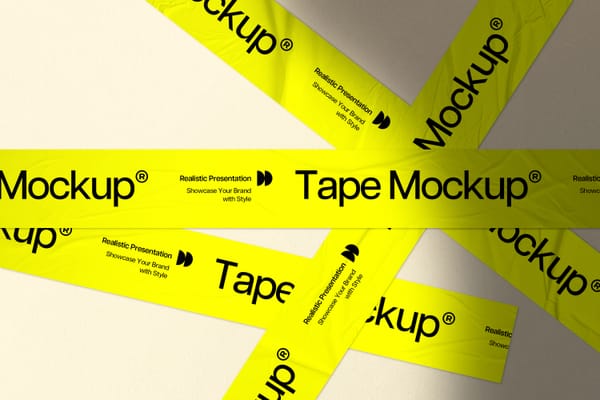 Simple Glued Tape Mockup